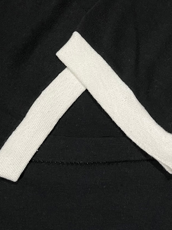 1980s USA made black × white ringer T-shirt