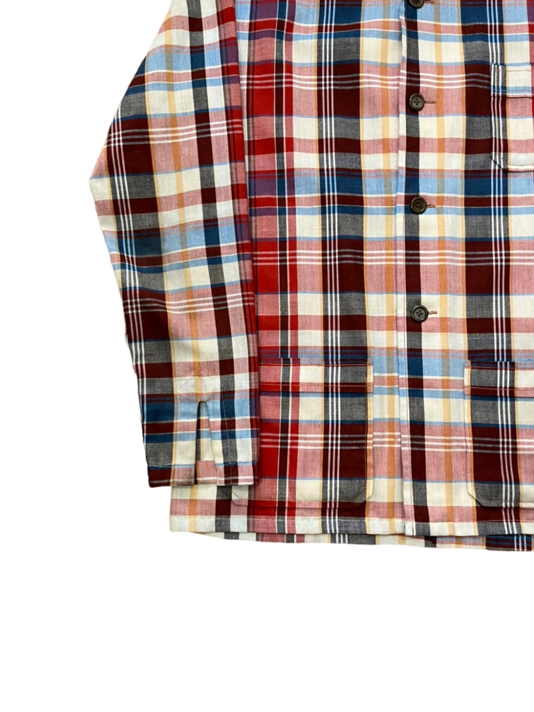 check pattern pajama shirt