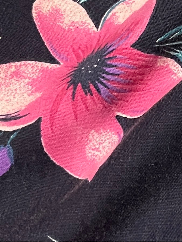 botanical pattern aloha shirt