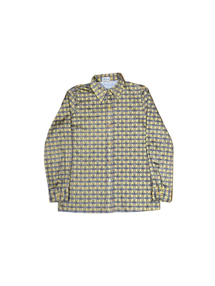 strings pattern polyester shirt