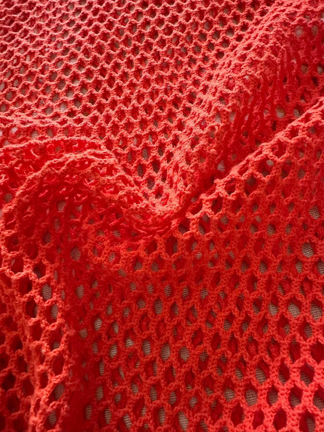 vermilion mesh cardigan