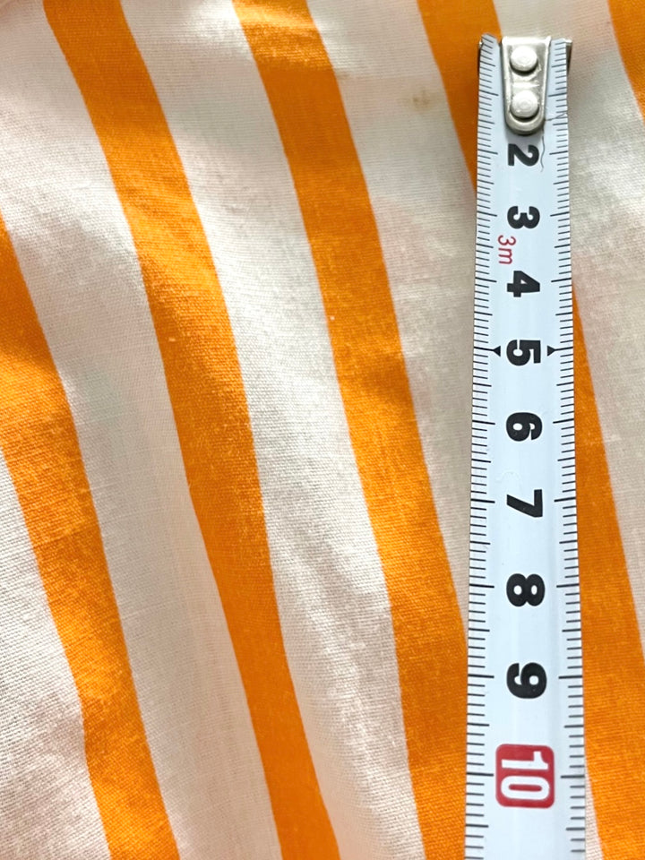 2way sleeve design orange stripe shirt