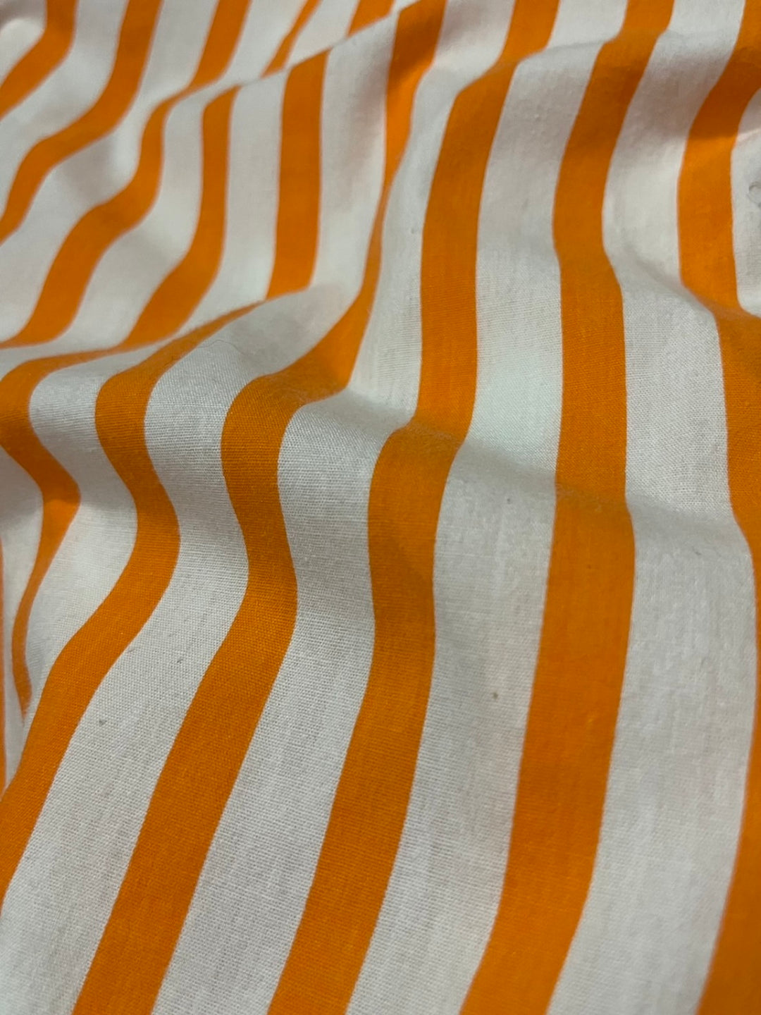 2way sleeve design orange stripe shirt