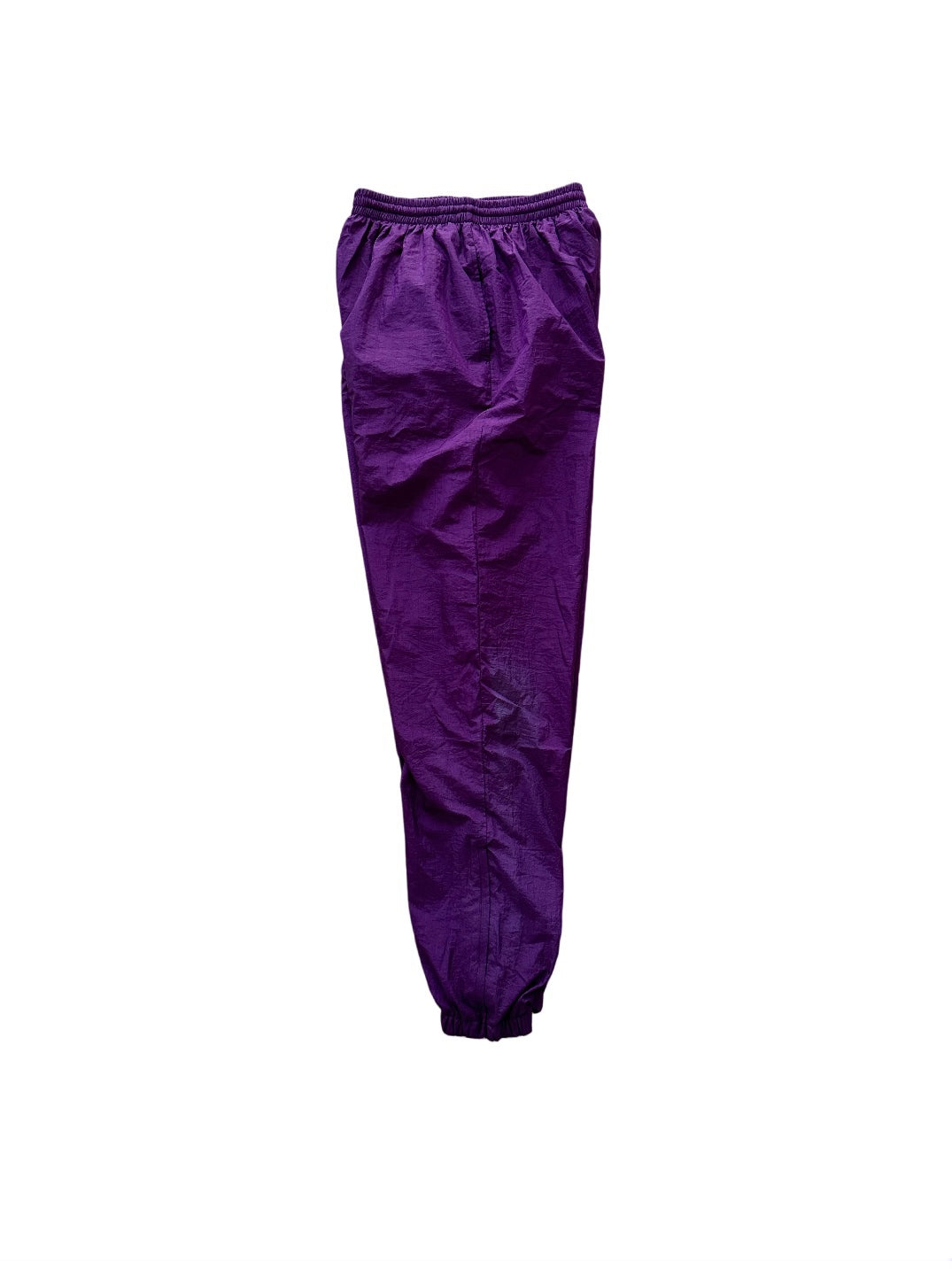 purple nylon pants