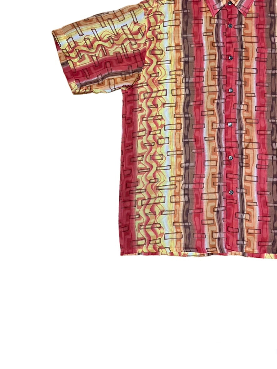 abstract pattern short sleeve shirt