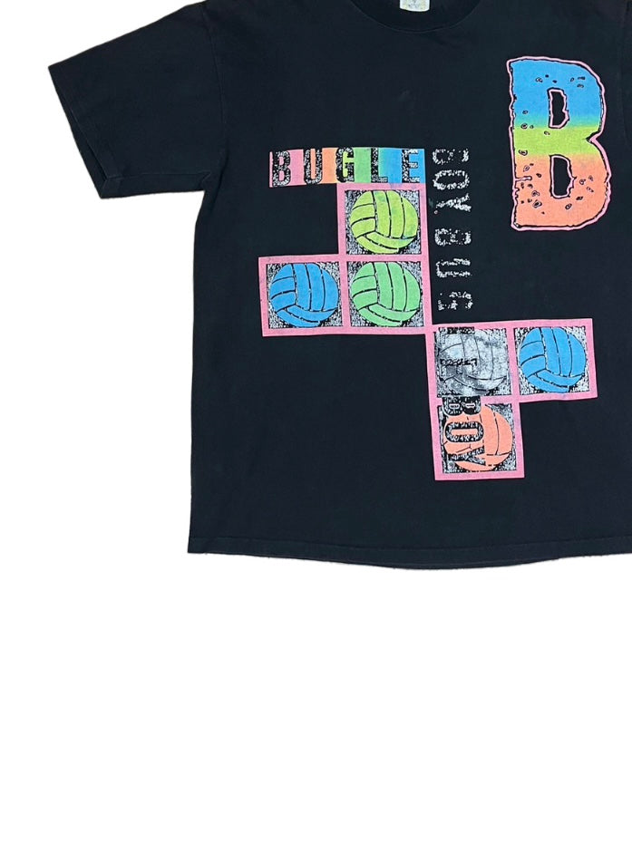 1980-90s USA made "BUGLE BOY" print T-shirt