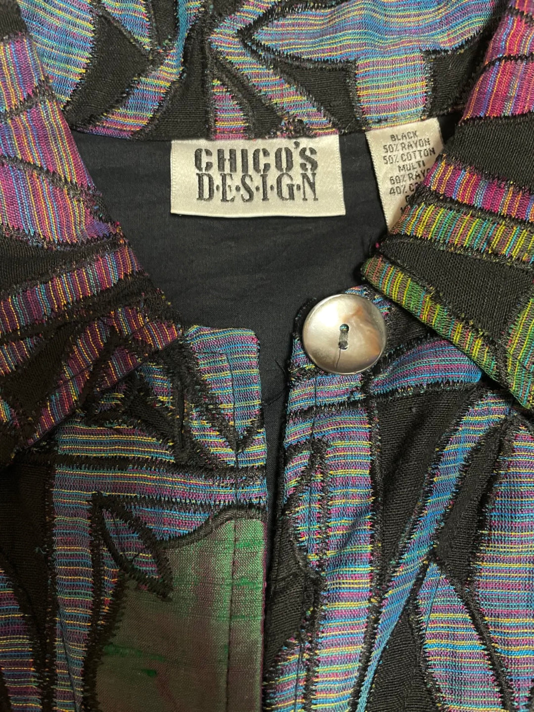 gradation-color embroidery design jacket