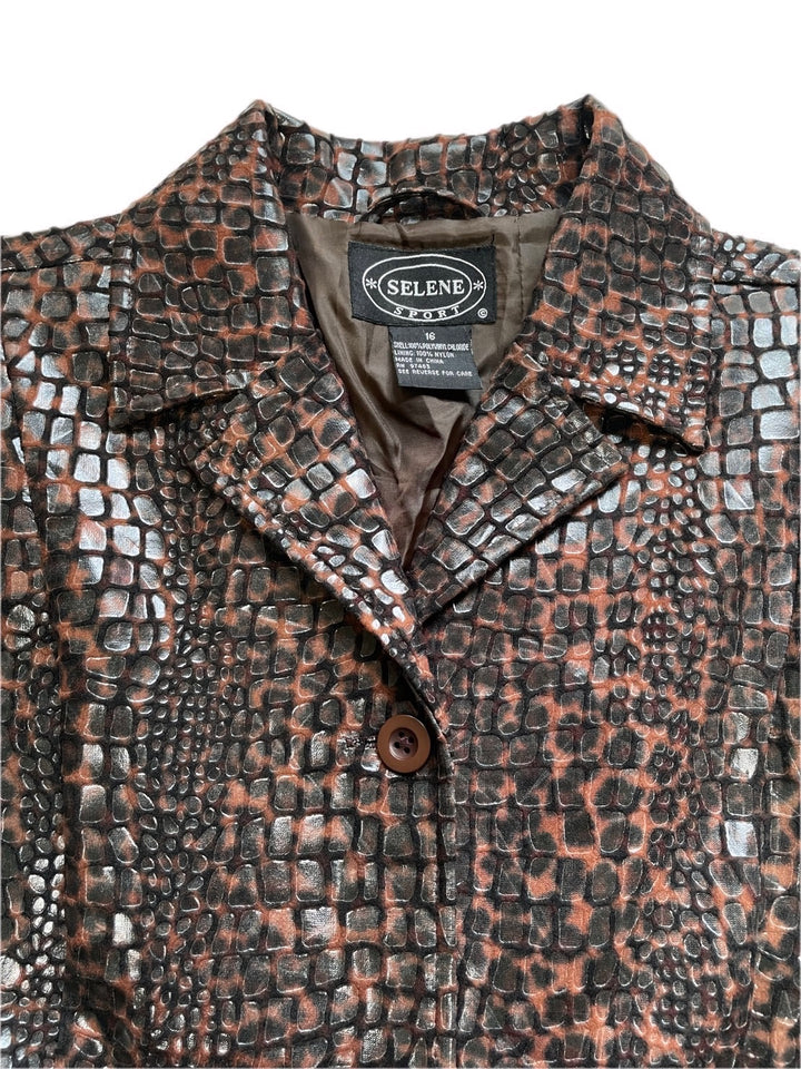 python pattern embossing design coat