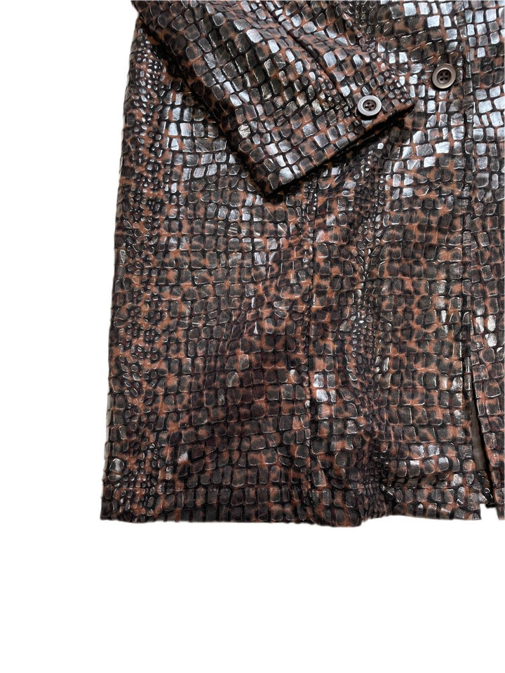 python pattern embossing design coat