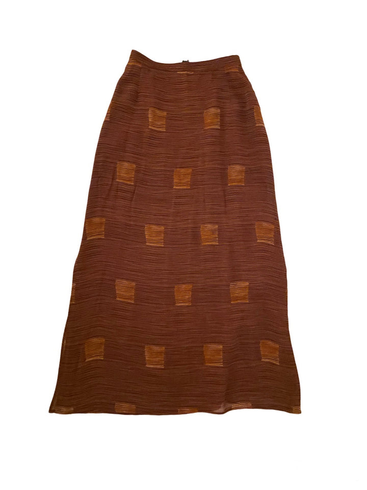 ITALY made "GENNY"  brown long skirt