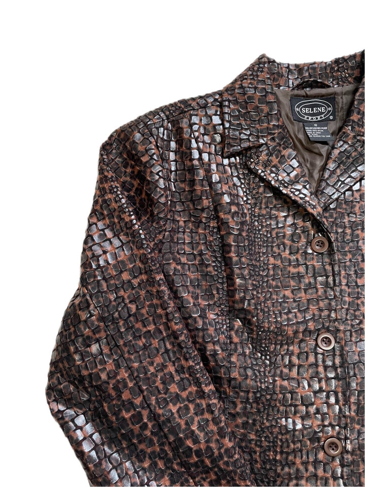 python pattern embossing design coat