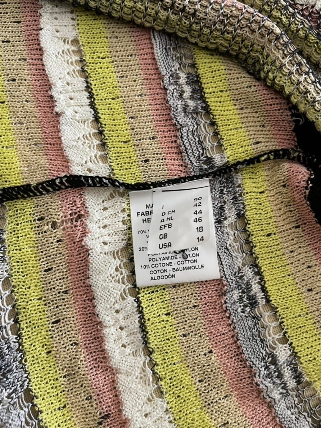"MISSONI" multi-border knit cardigan