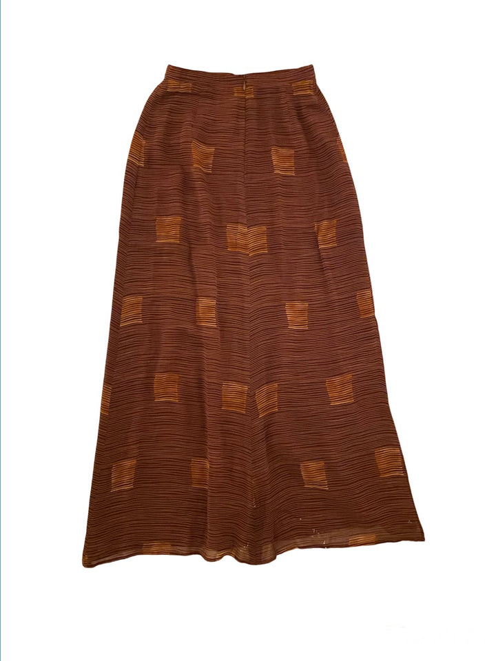 ITALY made "GENNY"  brown long skirt