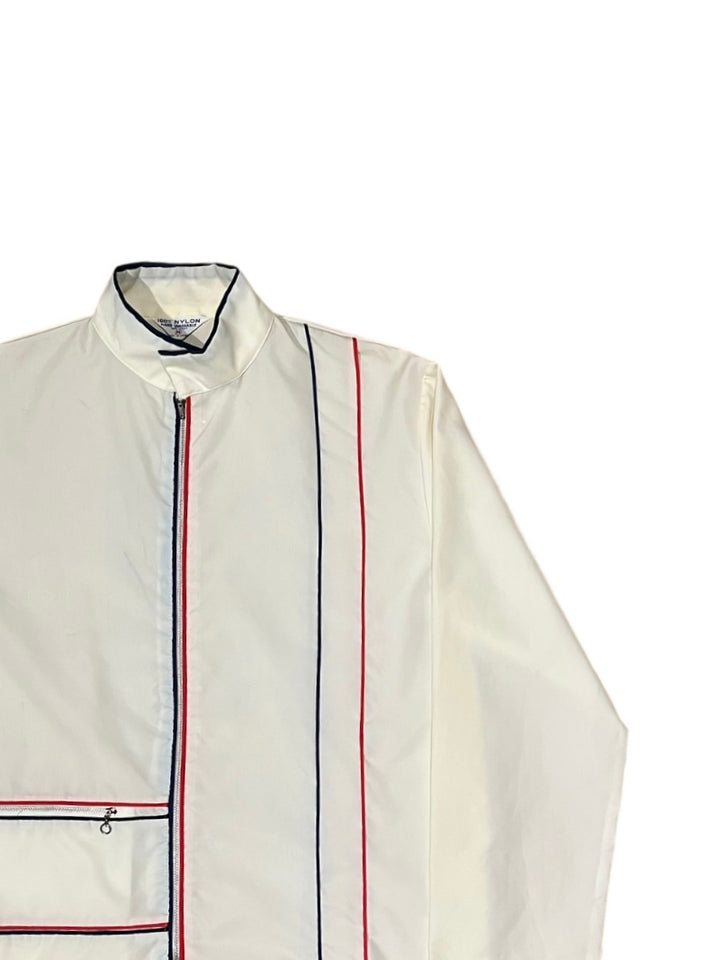 asymmetry design tricolor nylon jacket