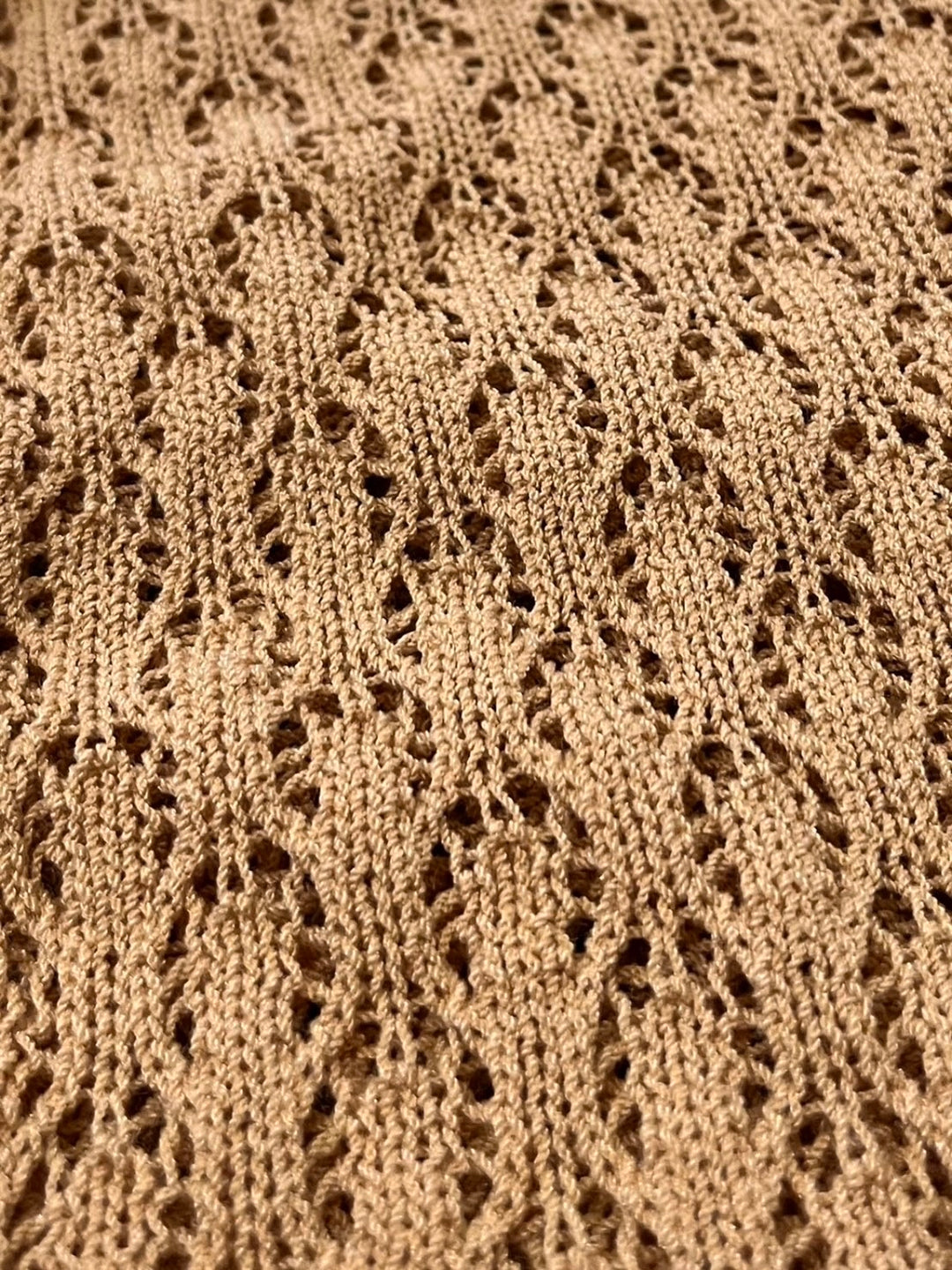 brown lace knitting cardigan